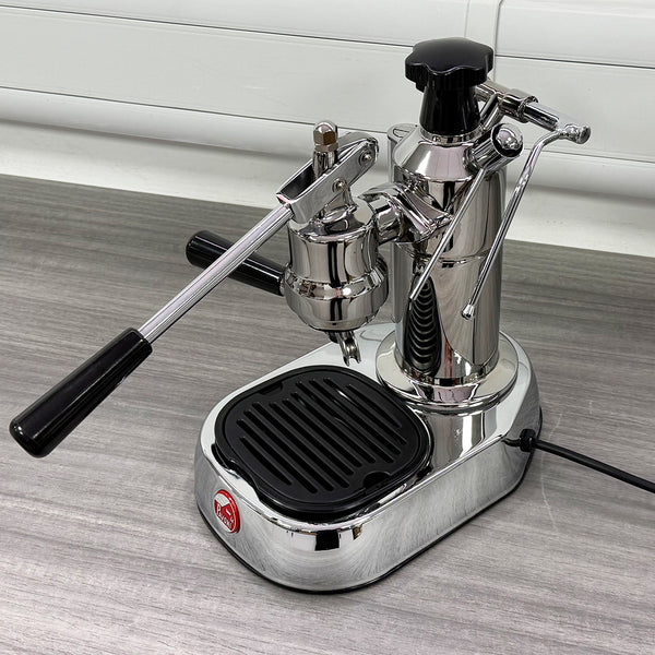SHOWROOM MODEL La Pavoni Europiccola (Chrome Base black handles) 220v - LPLELQ01UK