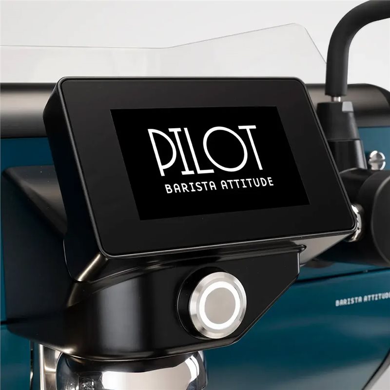 Astoria Barista Attitude Pilot Espressomaschine mit 2 Gruppen - Pilotblau und Schwarz
