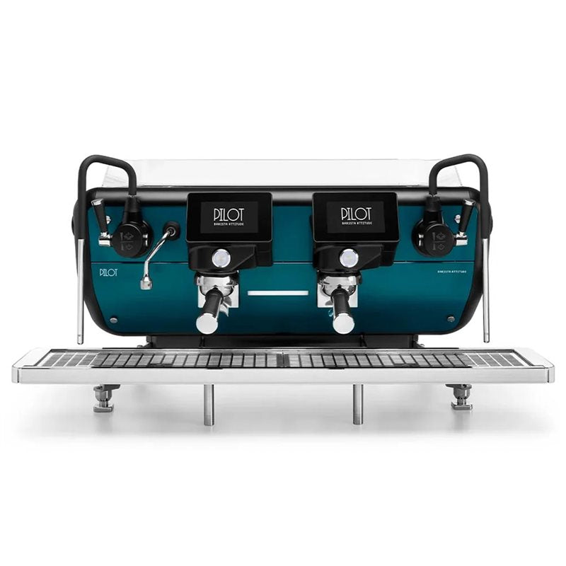 Astoria Barista Attitude Pilot Espressomaschine mit 2 Gruppen - Pilotblau und Schwarz