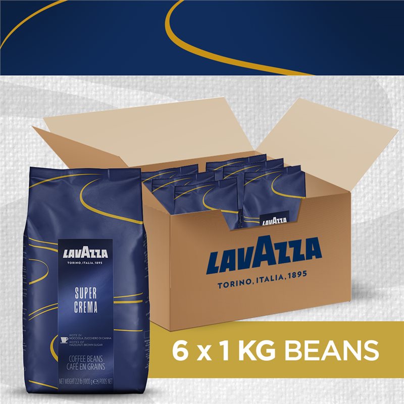 Lavazza Super Crema Espressobohnen – 6 x 1 kg 