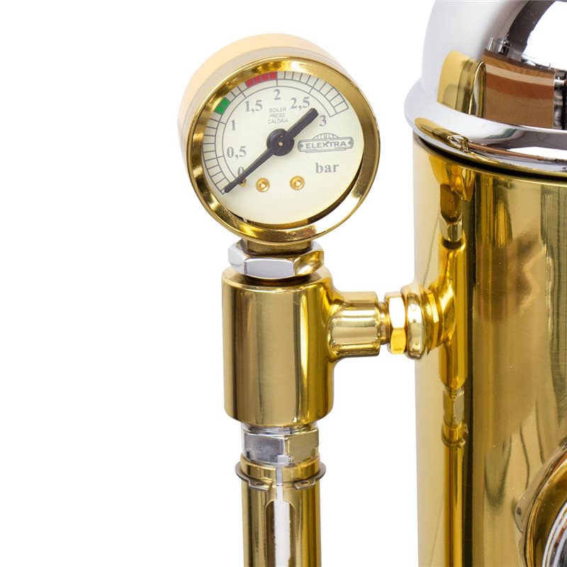 The brass pressure gauge