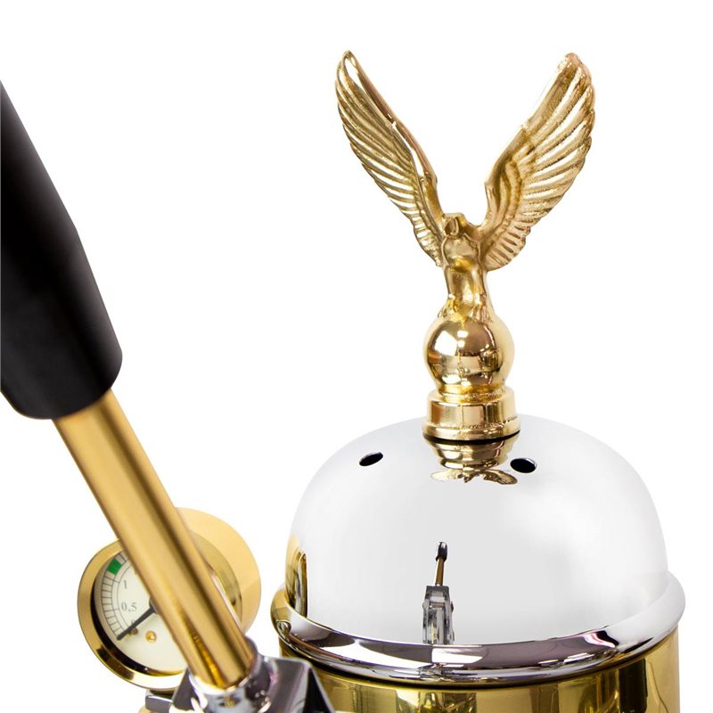 The brass Elektra eagle and lever
