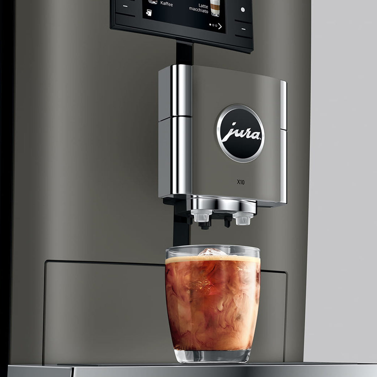 Jura X10 Dark Inox Professional Coffee Machine + Jura Cool Control 1L Fridge