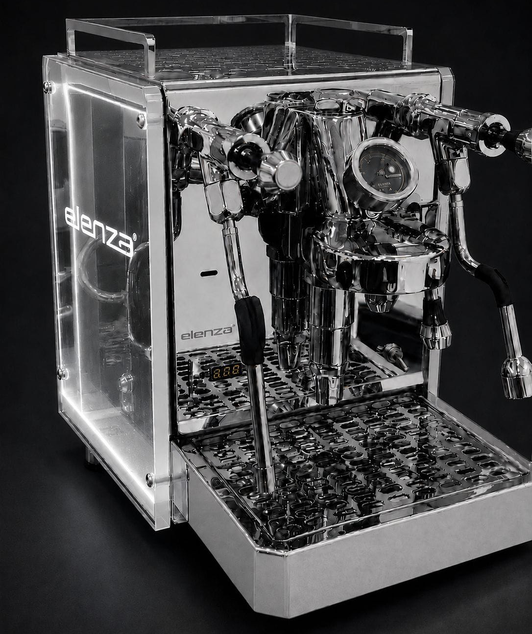 Elenza Athena Espresso Machine Clear Sides