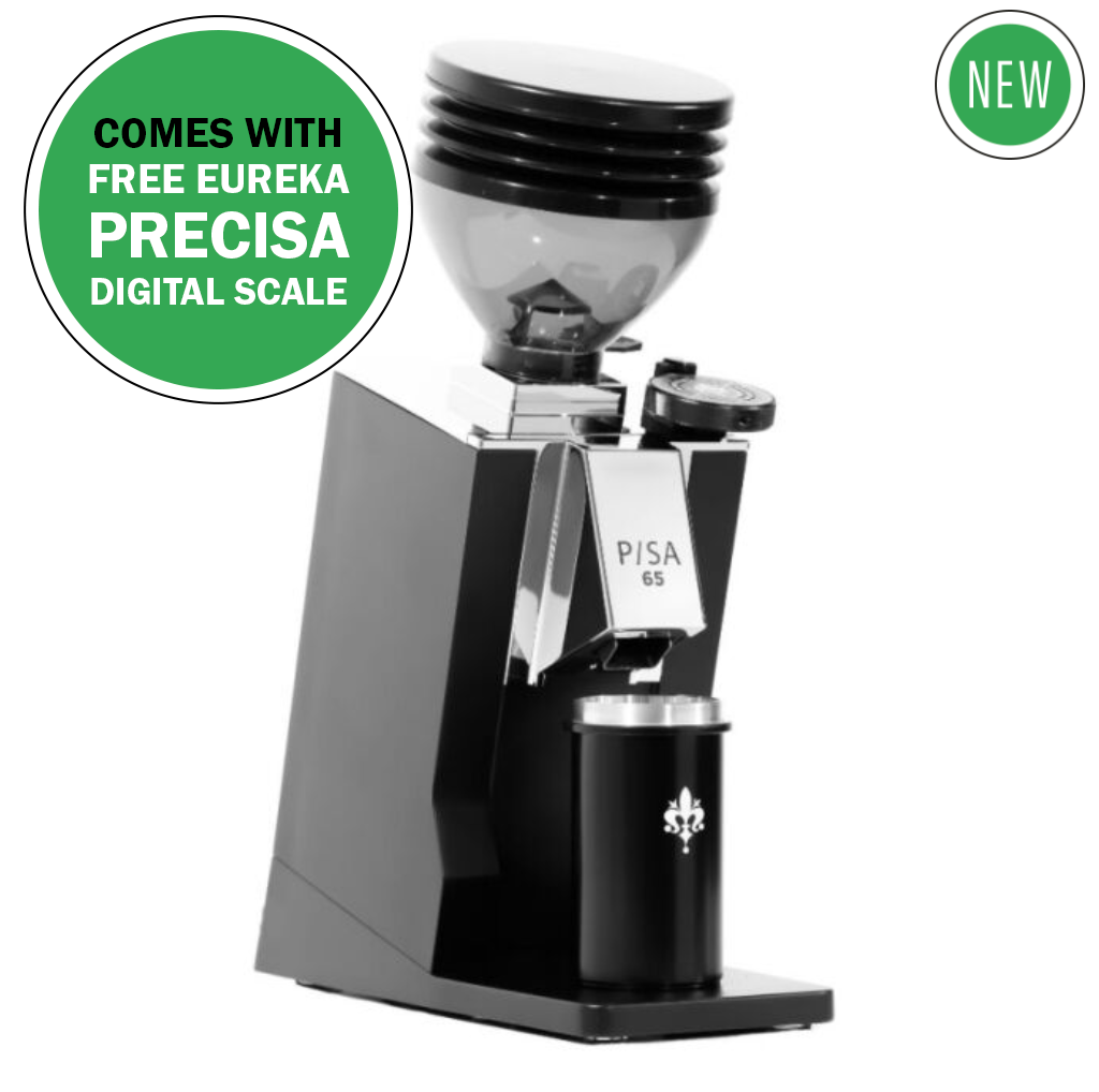 Eureka Mignon Pisa Coffee Grinder Black + Free Precisa Digital Scale
