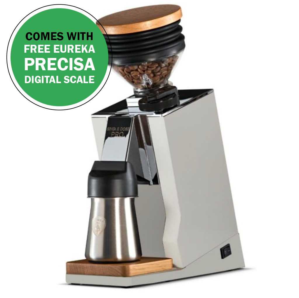 Eureka Oro Mignon Single Dose Pro 65 Coffee Grinder - White