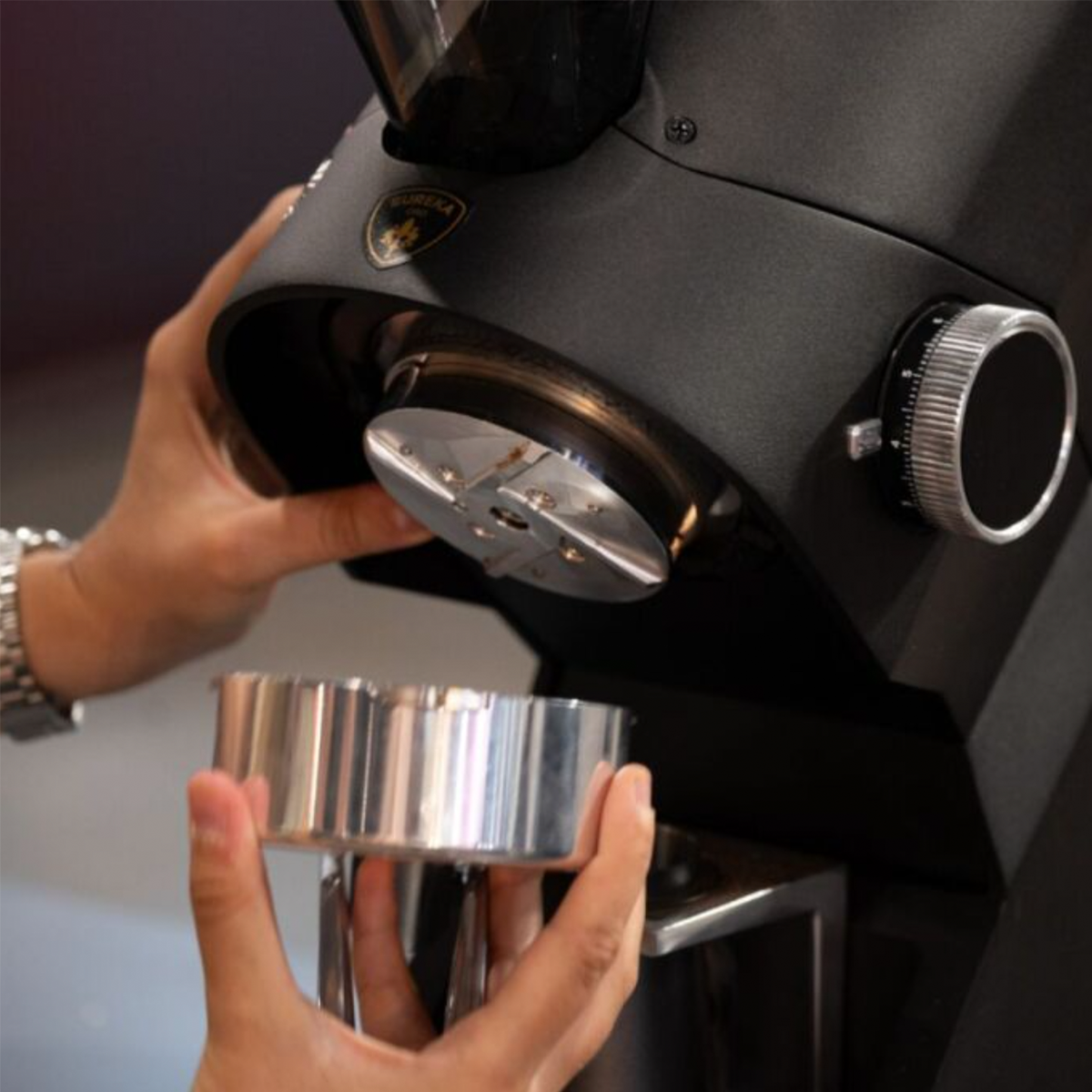 Eureka Oro Zeus 85 Single-Dose Commercial Coffee Grinder – Black